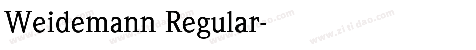 Weidemann Regular字体转换